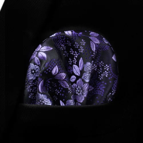 Vista 99 de Corbatas florales tejidas clásicas para hombre, corbata cuadrada de bolsillo, corbatas formales para hombres, boda con pañuelo