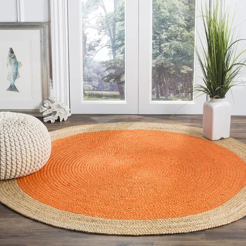 Vista 29 de SAFAVIEH Natural Fiber Collection - Alfombra ovalada, 2 pies 6 pulgadas x 4 pies, ovalada, azul aguamarina y marrón natural, yute hecho a mano