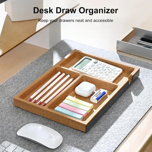 Vista 4 de UPERGO Bandeja de valet, bandeja de mesita de noche para hombres, organizador de cajones de escritorio para llaves, reloj, joyas, mesita de noche