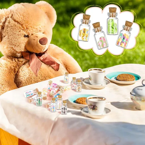 Vista 6 de Sumind Lindo frasco de comida en miniatura para el hogar, botella de resina Caramelo