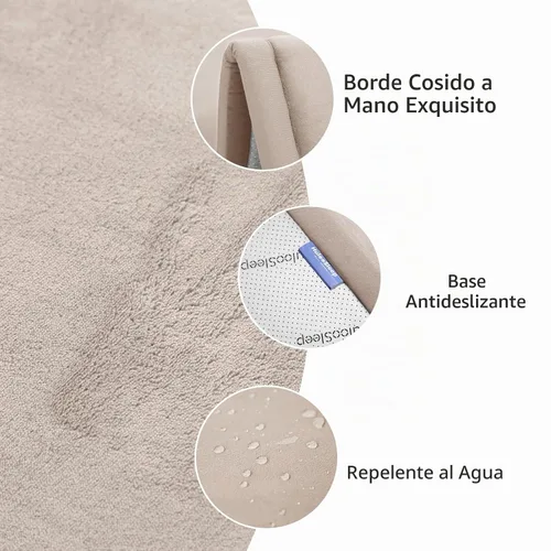 Vista 2 de Tapete de juego de 2 pulgadas de grosor para bebés y niños, tapete acolchado extra seguro, anticaídas, antideslizante, repelente al agua, tapete