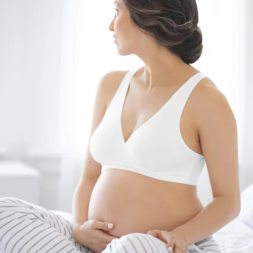 Vista 5 de Medela Keep Cool Sleep Bra Seamless Maternity Nursing Sleep Bra with Full Back Breathing Zone and Soft Touch Fabric