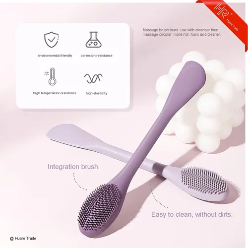 Vista 2 de Huare Technology - Aplicador de máscara facial de silicona, 3 unidades, pinceles para máscara facial para barro, arcilla, máscara mixta de carbón