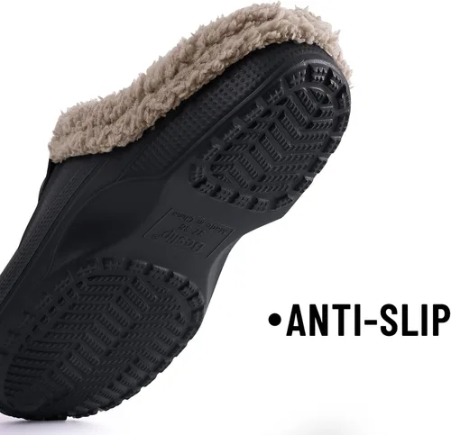 Vista 6 de Beslip - Zuecos clásicos forrados de piel, impermeables, para invierno, para mujeres y hombres, para interiores y exteriores