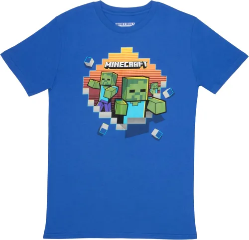 Vista 4 de Minecraft, camiseta de manga corta de ajuste regular para niños