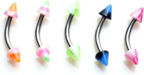 Vista 9 de 110 piezas de piercing para el cuerpo: cejas, ombligo, vientre, lengua, labio, 22 tipos de piercings