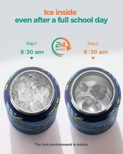 Vista 4 de Botella de Agua Choco Mocha para Niños para la Escuela, Botella de Agua Aislada para Niños de Acero Inoxidable para Niños, 14 Oz Camión Monstruo