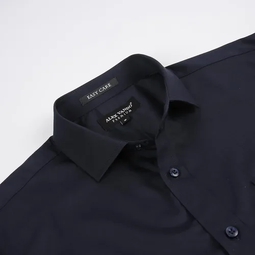 Vista 3 de Alex Vando - Camisa de vestir de bambú para hombre, elástica, de ajuste regular y libre de arrugas