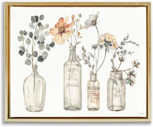 Vista 37 de Birds Floral Meadow Blossoms, 16 x 20 Inch Canvas in Floater Frame Stupell Industries · By Nan · Ready to hang once unboxed · Made in USA