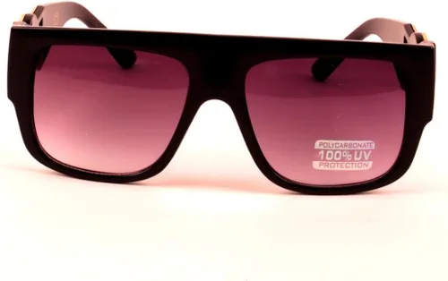 Vista 2 de Oro Negro cabeza de león Medallón Wayfarer anteojos de sol Black Lente med-2