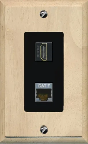 Vista 7 de RiteAV Placa de pared HDMI y Cat7 - 1 cuadrilla [negro/marfil]