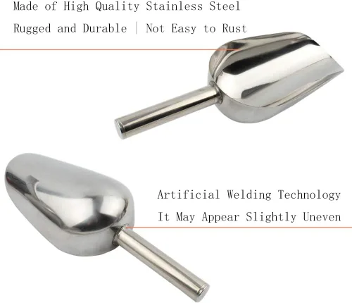 Vista 8 de 4 cucharas pequeñas de acero inoxidable, cucharas medidoras pequeñas de 3 onzas para hielo, azúcar, frijoles mungados, arroz y alimentos