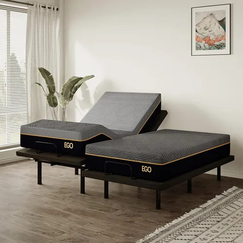 Vista 16 de MLILY EGOHOME - Base de cama ajustable individual XL con patas ajustables, base de cama eléctrica plegable de metal con control remoto inalámbrico