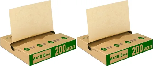 Vista 20 de EcoDispose 2000 hojas de papel precortadas de 6 x 10.5 pulgadas, color Blanco
