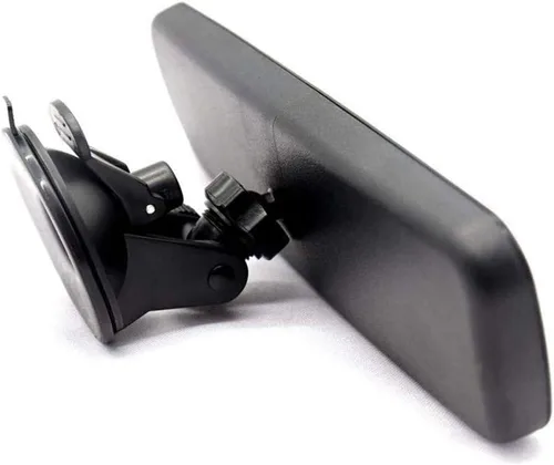 Vista 4 de Espejo retrovisor, espejo HD antirreflejo de 9.56 pulgadas, espejo retrovisor universal para interior del automóvil con ventosa ajustable y diseño