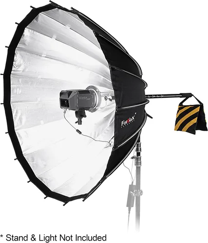 Vista 3 de Fotodiox DLX - Caja de luz parabólica de enfoque de 48 pulgadas con Bowens Speedring – 48 pulgadas (47.2 in) centrable y plegable rápido