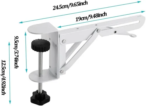 Vista 2 de Abrazadera extensora de escritorio para bricolaje Tablero extensor de escritorio de madera personalizado (tablero no incluido), abrazadera