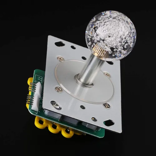 Vista 6 de Zerodis Arcade Joystick Kit Arcade Games DIY Kit Parts LED Colorful Illuminated Joystick with 2P Line Switchable Arcade Joystick from 4 to 8 Way