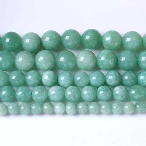 Vista 47 de 45 Cuentas de Piedra Natural de 5⁄16 Pulgadas (8 mm) con Cuentas de Amazonita Azul para Hacer Joyería AAA Redondas Cuentas Sueltas Piedras