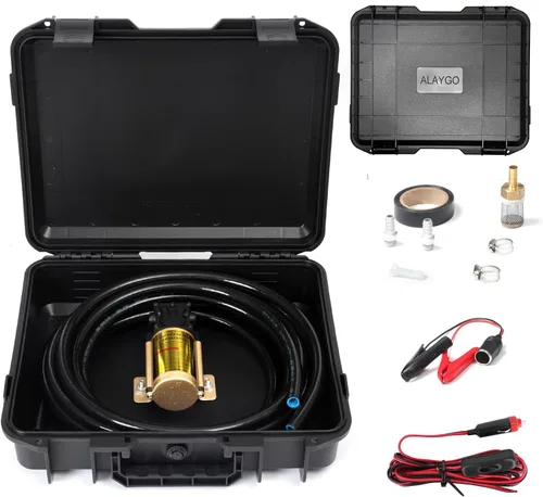 Vista 9 de Kit de bomba de transferencia de combustible de gasolina de 12 V, transfiere hasta 125 galones de gasolina, diésel o agua por hora, ideal