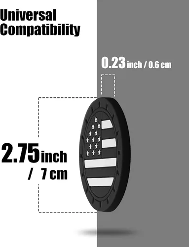 Vista 2 de 4 paquetes de posavasos para coche, portavasos universales con bandera americana de silicona antideslizante, accesorios para el interior del coche