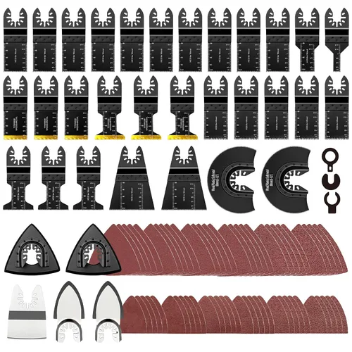 Vista 11 de AIFICUT 10 piezas de hoja de cuchillo de gancho para herramienta multifunción oscilante para tejas de alfombra, materiales blandos, accesorio