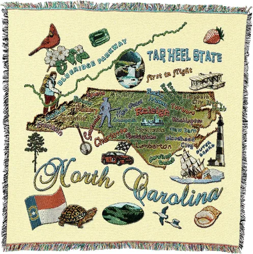 Vista 26 de Pure Country Weavers State of Alabama - Manta cuadrada para regalo, manta de tapiz tejida de algodón, fabricada en los Estados Unidos