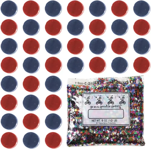 Vista 164 de Confetti Circle 1/4" Negro, Azul Marino Combo - 2 bolsas de media onza (1 oz) (8550/9971)