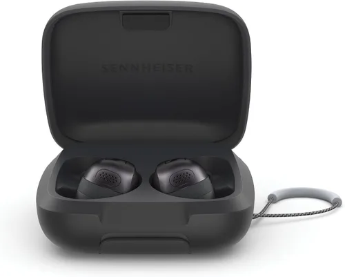 Vista 7 de Sennheiser Momentum Sport - Auriculares con ajuste de sonido deportivo y ANC adaptativo, ajuste seguro, duración de la batería de 24 horas, Negro