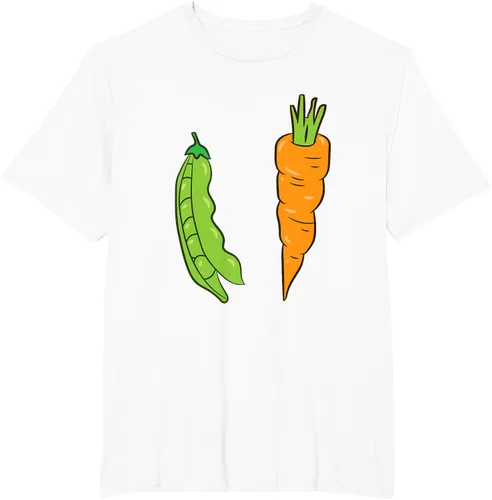 Vista 8 de Camiseta de disfraz de zanahoria con guisantes y zanahorias, Blanco, S