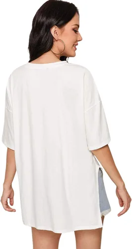 Vista 2 de Floerns Camiseta básica de manga corta para mujer