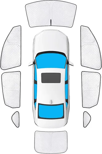 Vista 134 de KMF 6 piezas de parasoles gruesos para Mazda 3 Hatchback (No Sedán) 2014-2018 Accesorios, parasoles completos para parabrisas y ventanas de coche