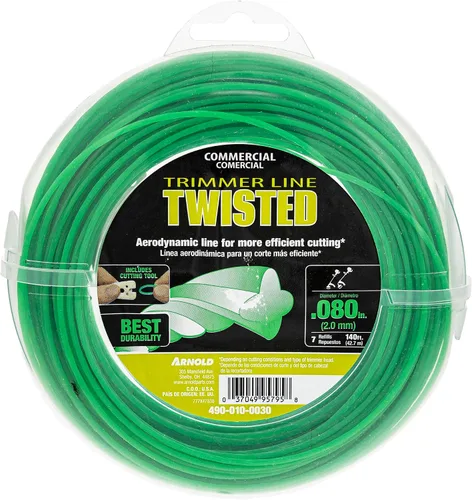 Vista 4 de Arnold Trimline - Línea de recortadora retorcida comercial de 0.080 pulgadas x 140 pies, color verde (paquete de 6)