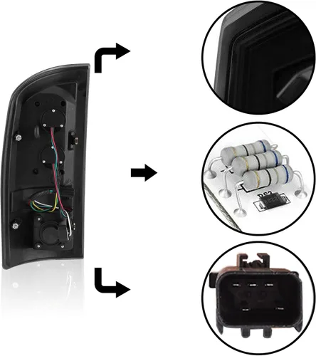 Vista 4 de LABLT Reemplazo del conjunto de la luz trasera para Ram 1500 2500 3500 izquierda derecha