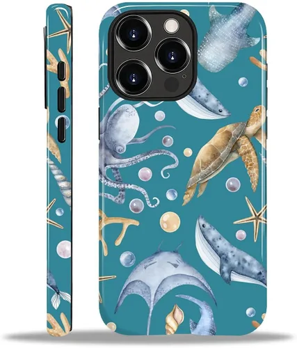 Vista 111 de Funda para iPhone 11, resistente híbrida 2 en 1, protección completa contra golpes con acabado brillante, diseño de collage de tela a cuadros