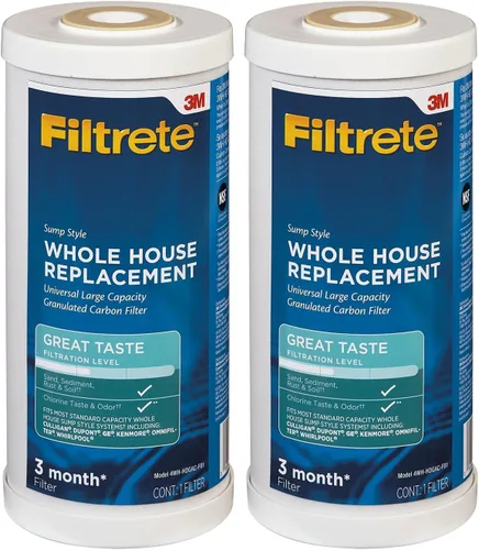 Vista 9 de Filtrete Filtro de agua para toda la casa de carbón activado granulado de gran capacidad 4WH-HDGAC-F01. para uso con sistema 3WH-HD-S01
