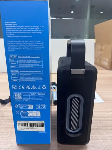 Vista 8 de Moukey MPS5 - Máquina de karaoke portátil, altavoz recargable de 200 W de potencia máxima con 2 micrófonos inalámbricos y correa, compatible con BT