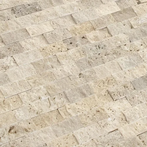 Vista 9 de SUNWINGS Azulejos de travertino autoadhesivos de piedra natural 3D de 5 hojas, 10.63 x 11.22 pulgadas, para pegar en el protector contra
