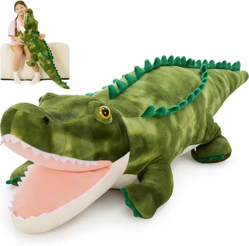 Vista 11 de MorisMos Animal de Peluche Gigante Guepardo Almohada de Felpa 4 pies, 47" Juguete de Felpa de Guepardo Extra Grande para Niños y Adultos, Leopardo