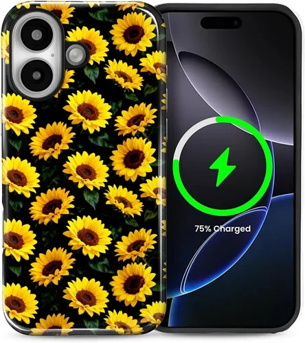 Vista 28 de Funda Compatible con iPhone 13/14 [Compatible con MagSafe] Protección de Doble Capa de Cáscara Dura Híbrida, Funda Magnética Protectora a Prueba