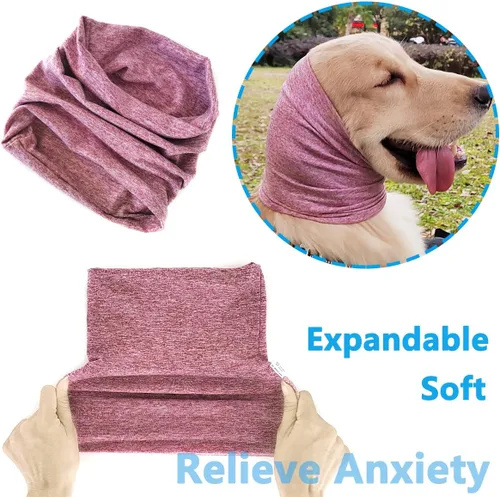 Vista 9 de Orejas silenciosas para perros, orejeras para aliviar la ansiedad y calmar a los perros, redecilla para proteger el ruido, acicalamiento