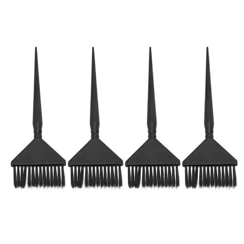 Vista 7 de Cepillo de tinte para el cabello, rígido 4 piezas reutilizable para tinte de cabello, cepillo de color incluso para colorear ABS Nylon para salón