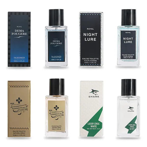 Vista 8 de Set de perfume para hombres, colección de fragancias clásicas con diferentes 4 fragancias, 1.0 fl oz/1fl oz