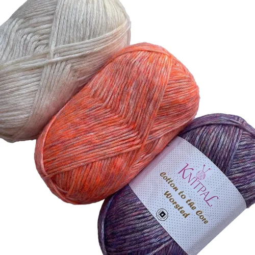 Vista 22 de Hilo de estambre de algodón puro para crochet de Cotton to The Core, paquete de 3 (598,6 metros / 300 g), patrones gratis, apto para principiantes