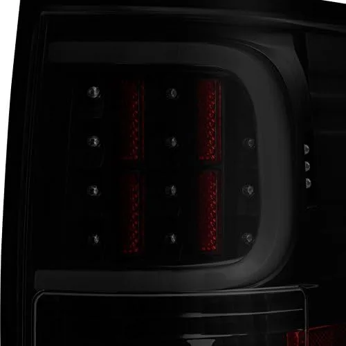Vista 5 de AKKON - Para Ford F150 F-Series 2009-2014, lámparas de luz trasera de freno con lentes ahumadas negras de doble tubo LED en forma de C LED Light