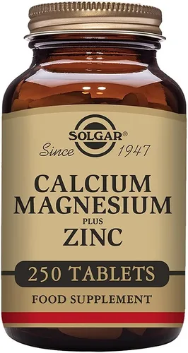 Vista 7 de Solgar Calcio y magnesio más zinc, 100 tabletas, promueve huesos y dientes saludables, apoya la función nerviosa y muscular, sin OMG, vegano, sin