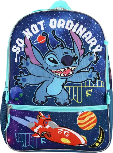 Vista 2 de Disney Lilo & Stitch So Not Ordinary - Juego de mochila de 5 piezas para la escuela, Multicolor, osfa