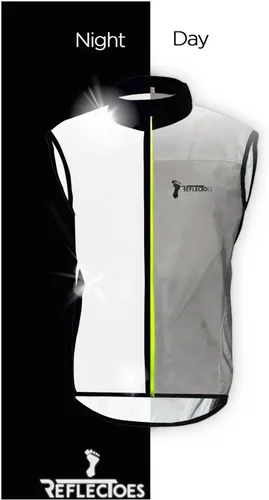 Vista 3 de Full Reflective Vest For Night Visibility - Cycling Gilet - Running Vest