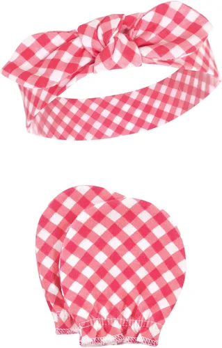 Vista 17 de Hudson Baby Conjunto de diadema de algodón y manoplas para rascar para bebé