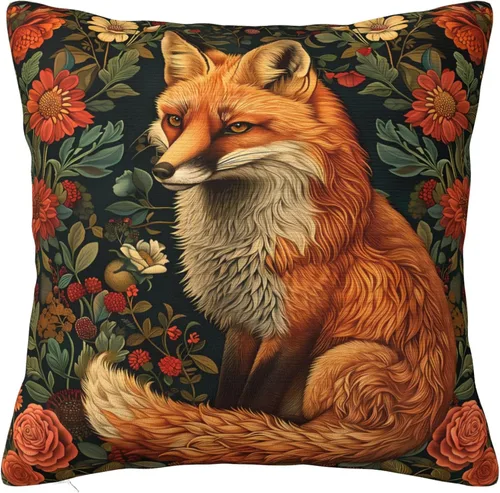 Vista 33 de Fundas de almohada William Morris diseño Strawberry Thief, fundas de almohada decorativas suaves para exteriores, fundas de almohada para decoración